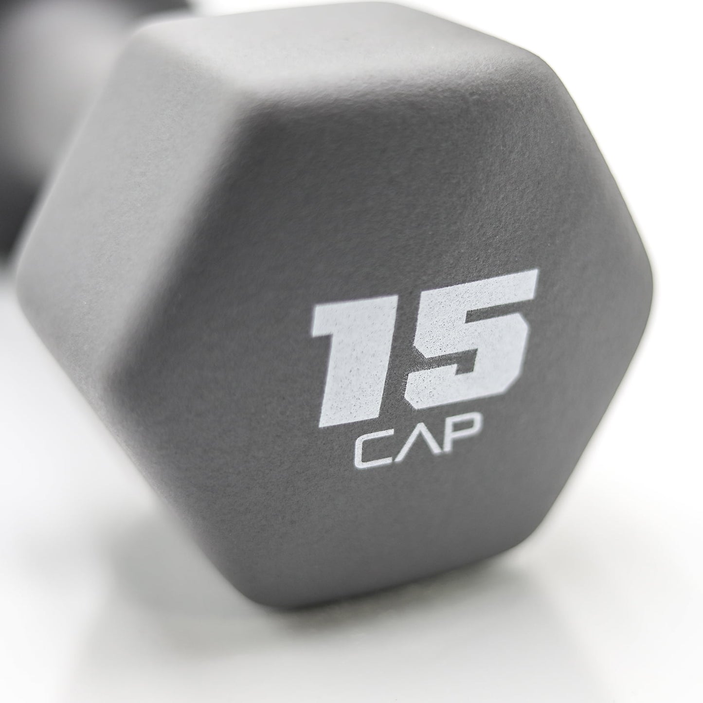15Lb Neoprene Dumbbell, Cool Gray, Single
