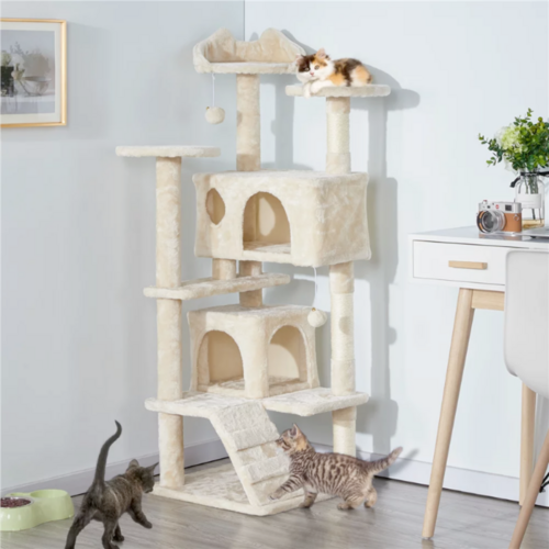 Cat Climbing Sisal Rope Tower For Cats With Stairs Durable