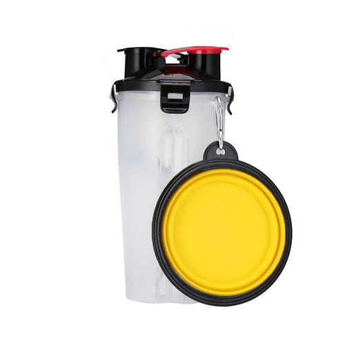 Yap And Paw 2In1 Dog Drinking Water Bottle Bowls Travel