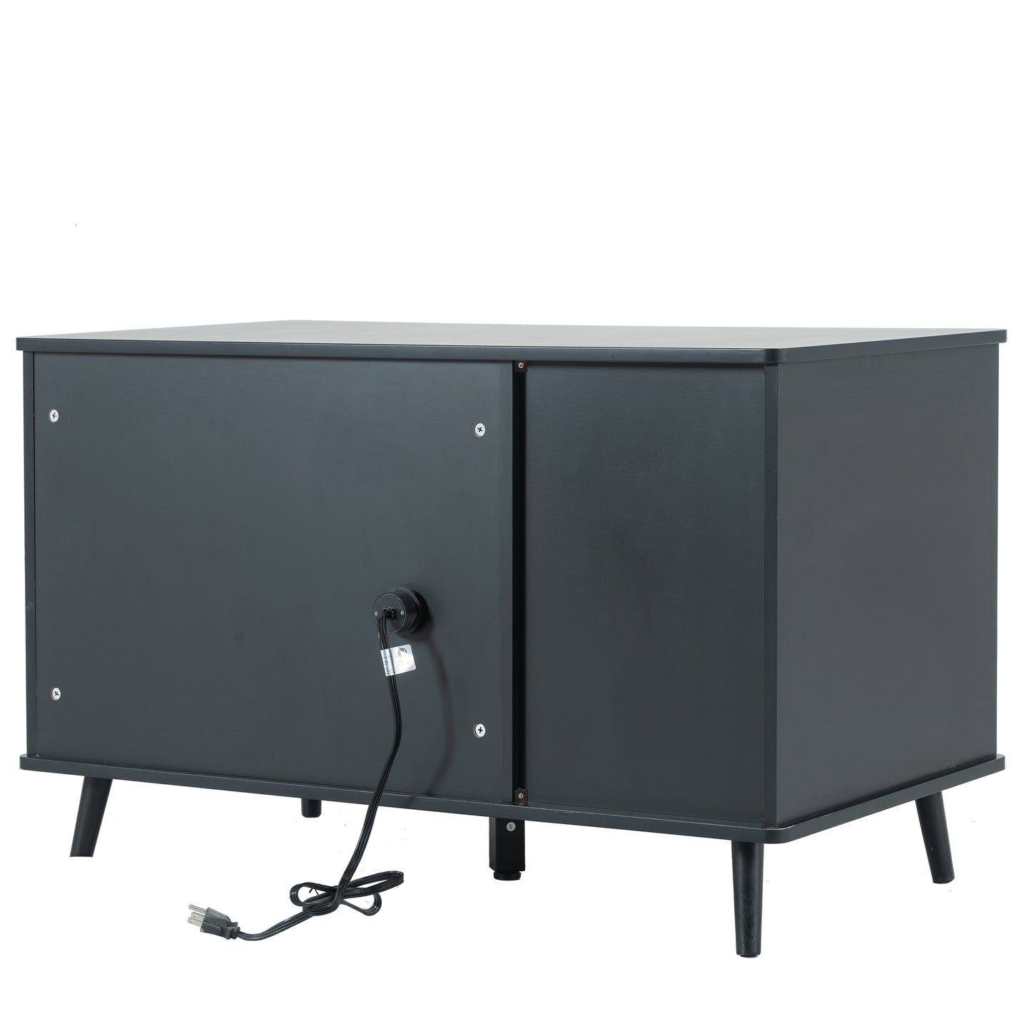 Litter Box Enclosure Cat Litter Box Furniture with Hidden Plug