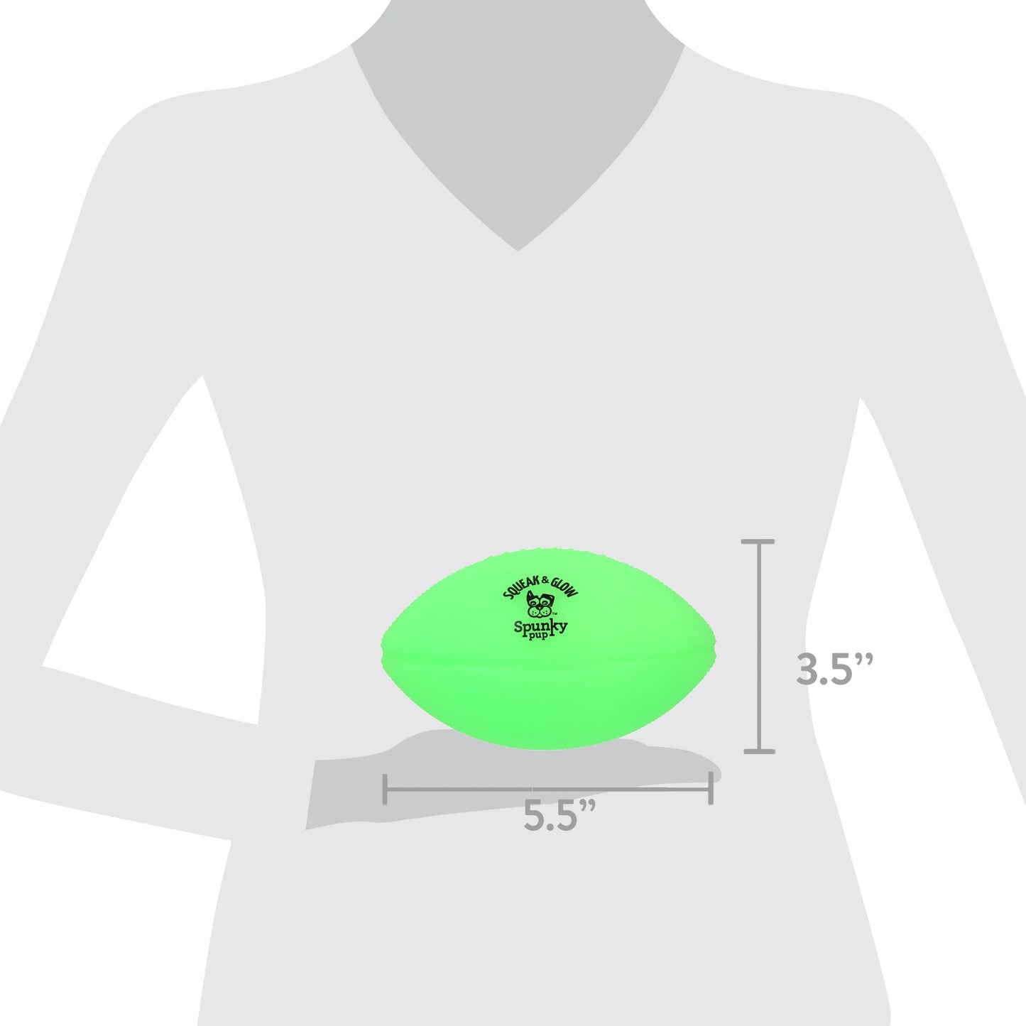 Squeak & Glow Football Dog Toy