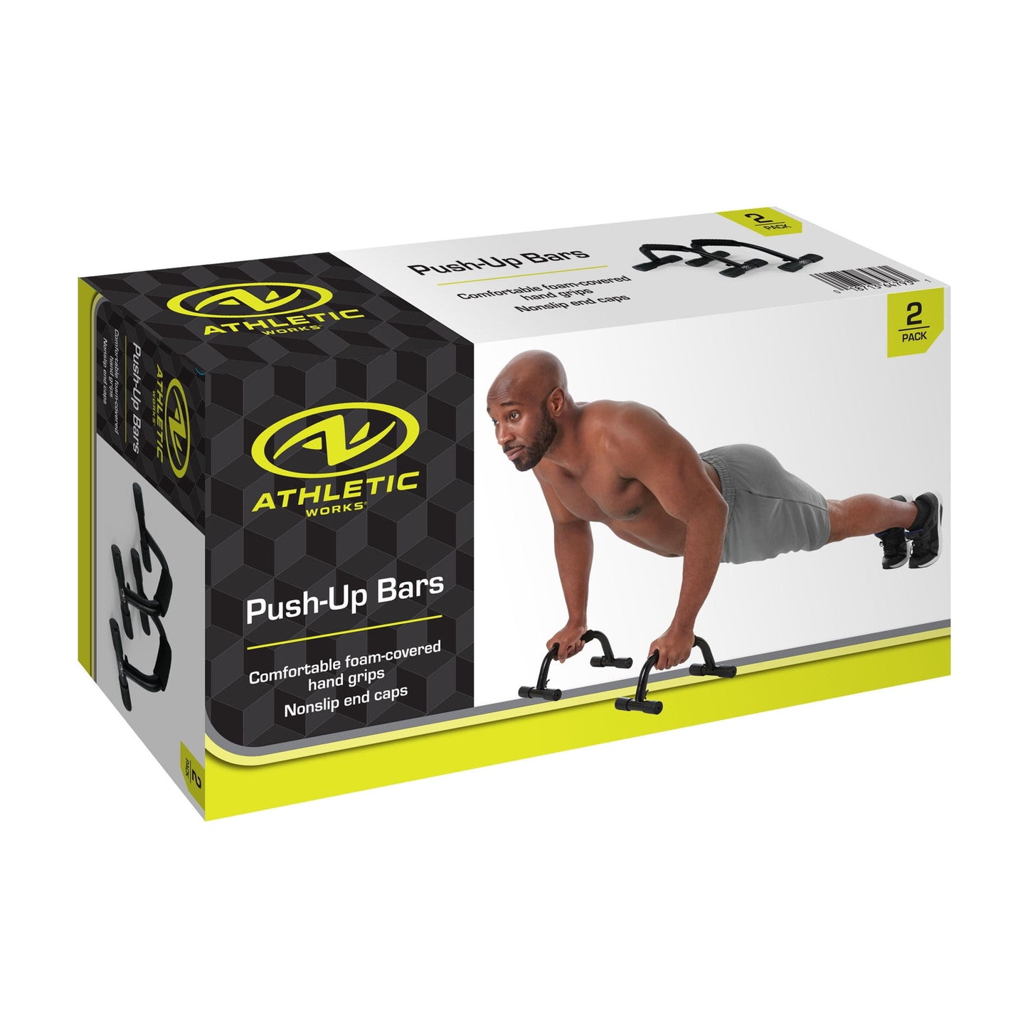 Sturdy Push-Up Bars, Pair, Black