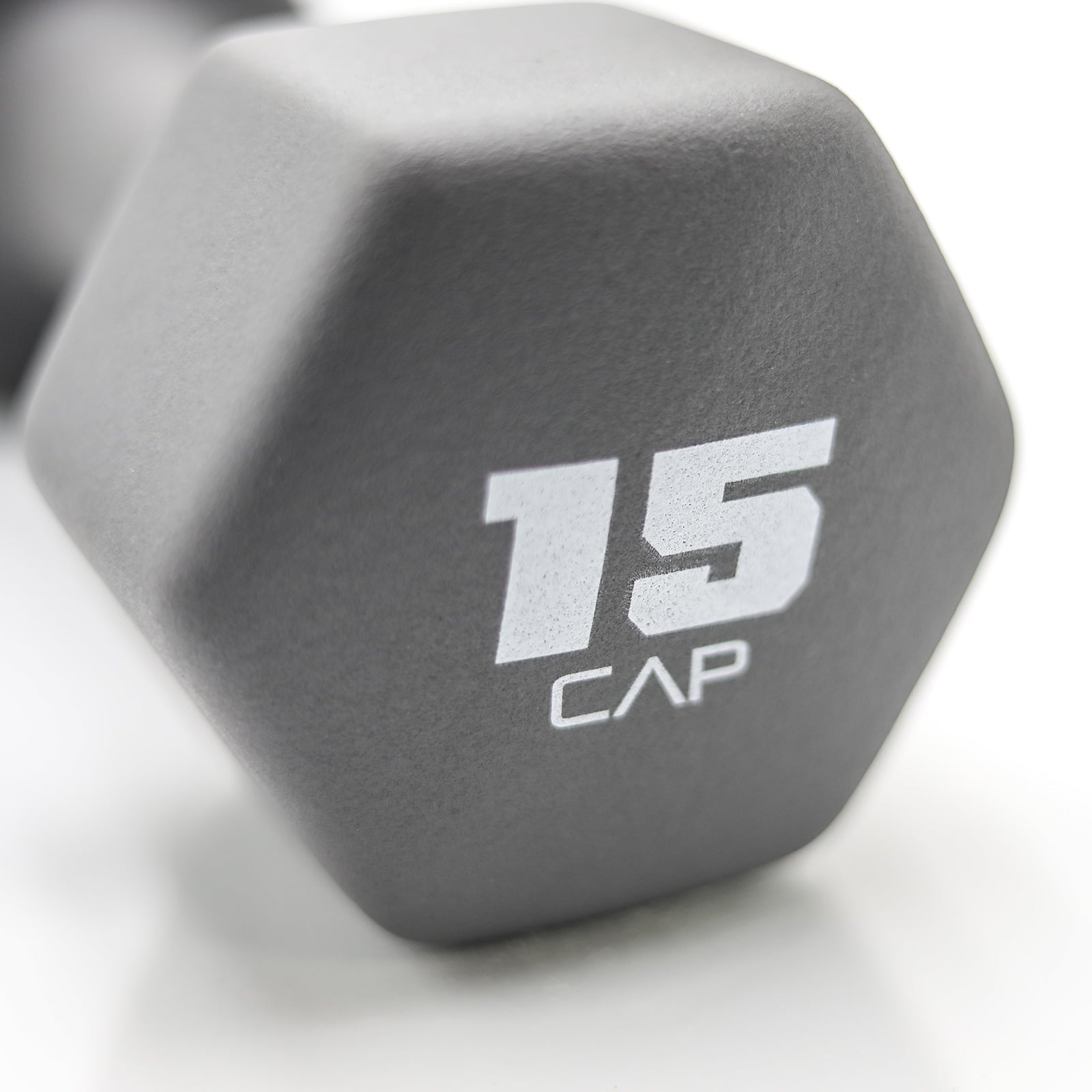 15Lb Neoprene Dumbbell, Cool Gray, Single