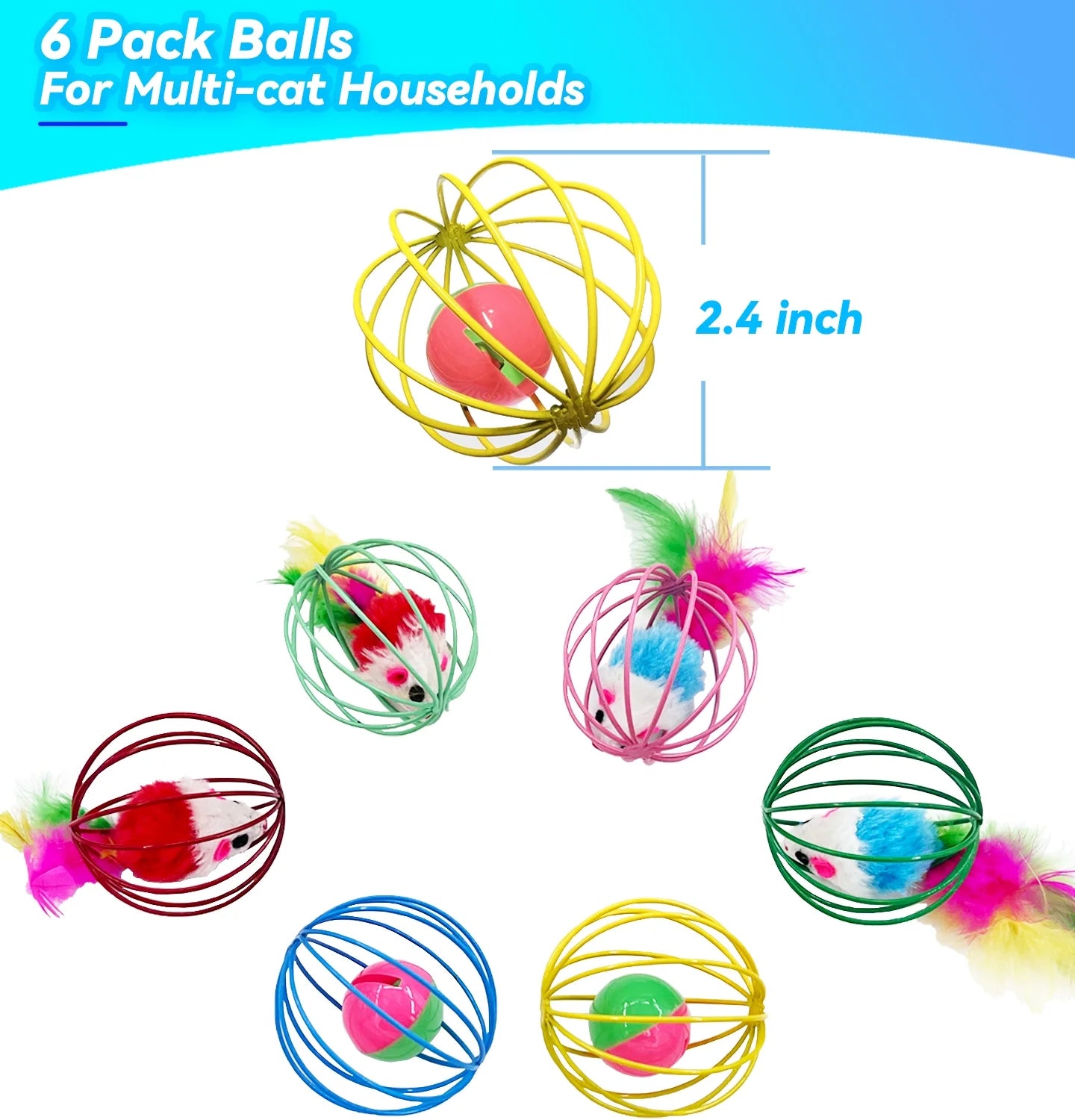 Cat Bell Balls 6 Packs