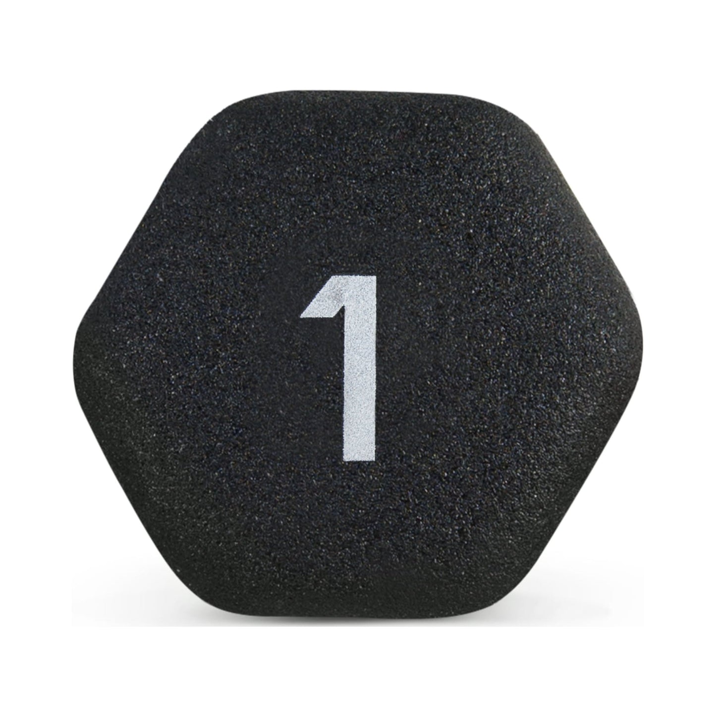 Barbell, 1Lb Black Neoprene Dumbbell, Single