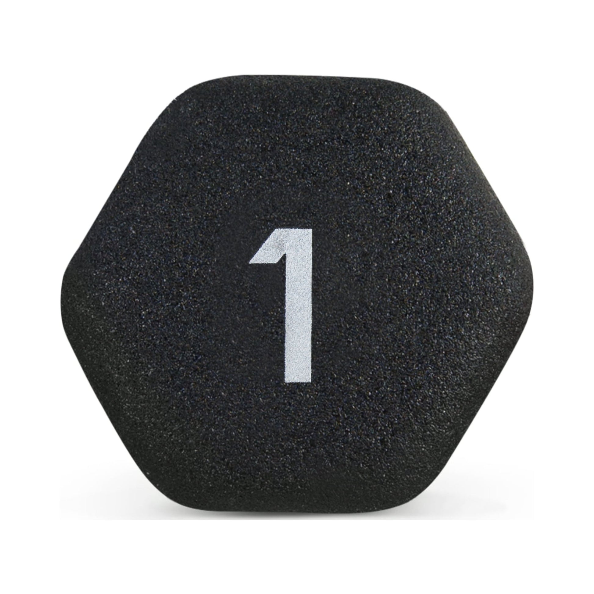 Barbell, 1Lb Black Neoprene Dumbbell, Single