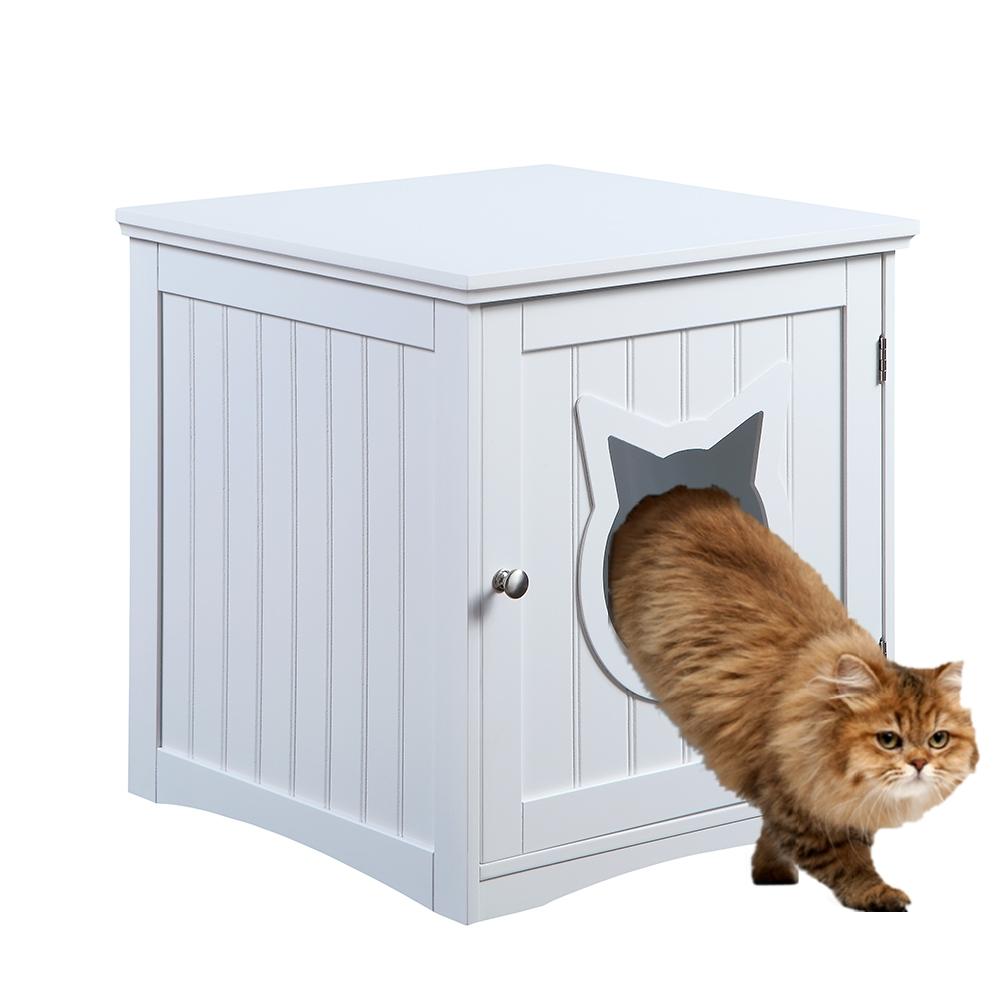 Smart Cat House Side Table Litter Box Enclosure For Cats