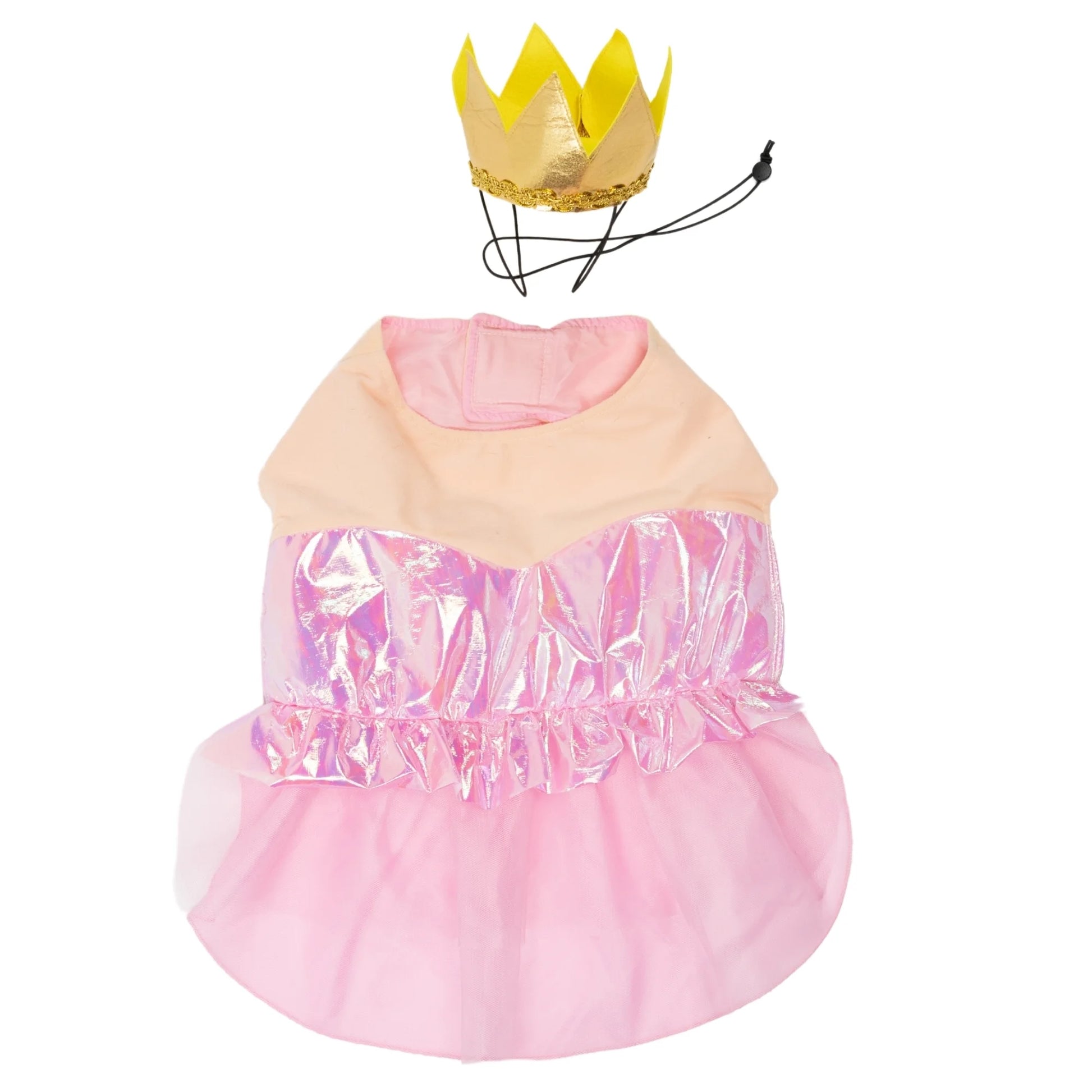 Halloween Good Witch Costume for Dogs, Pink and Gold, Large