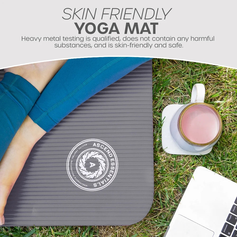 Yoga Mat with Carry Strap | Lightweight Yoga Mat for Pilates, Yoga | Free Ebook for Mat Workouts