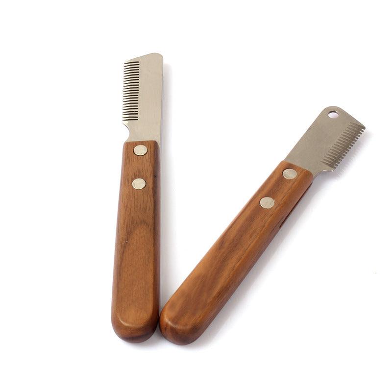 Pet Plucking Knife Comb Wooden Handle Terrier Dog Supplies Pet Shaving