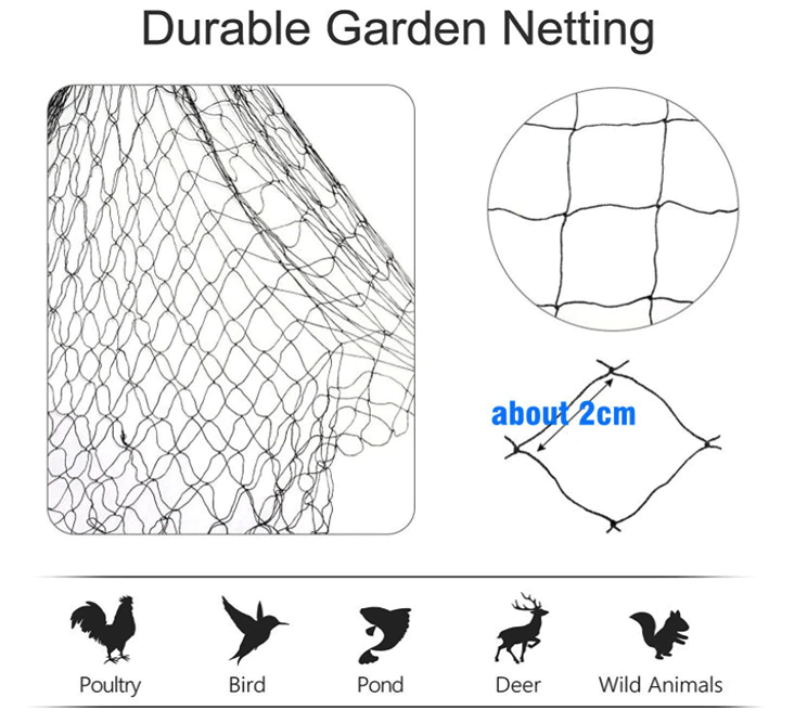 Anti Bird Netting 33Ft Garden Crop Protection Mesh Pro