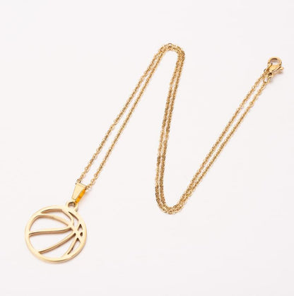 Games stainless steel volleyball necklace