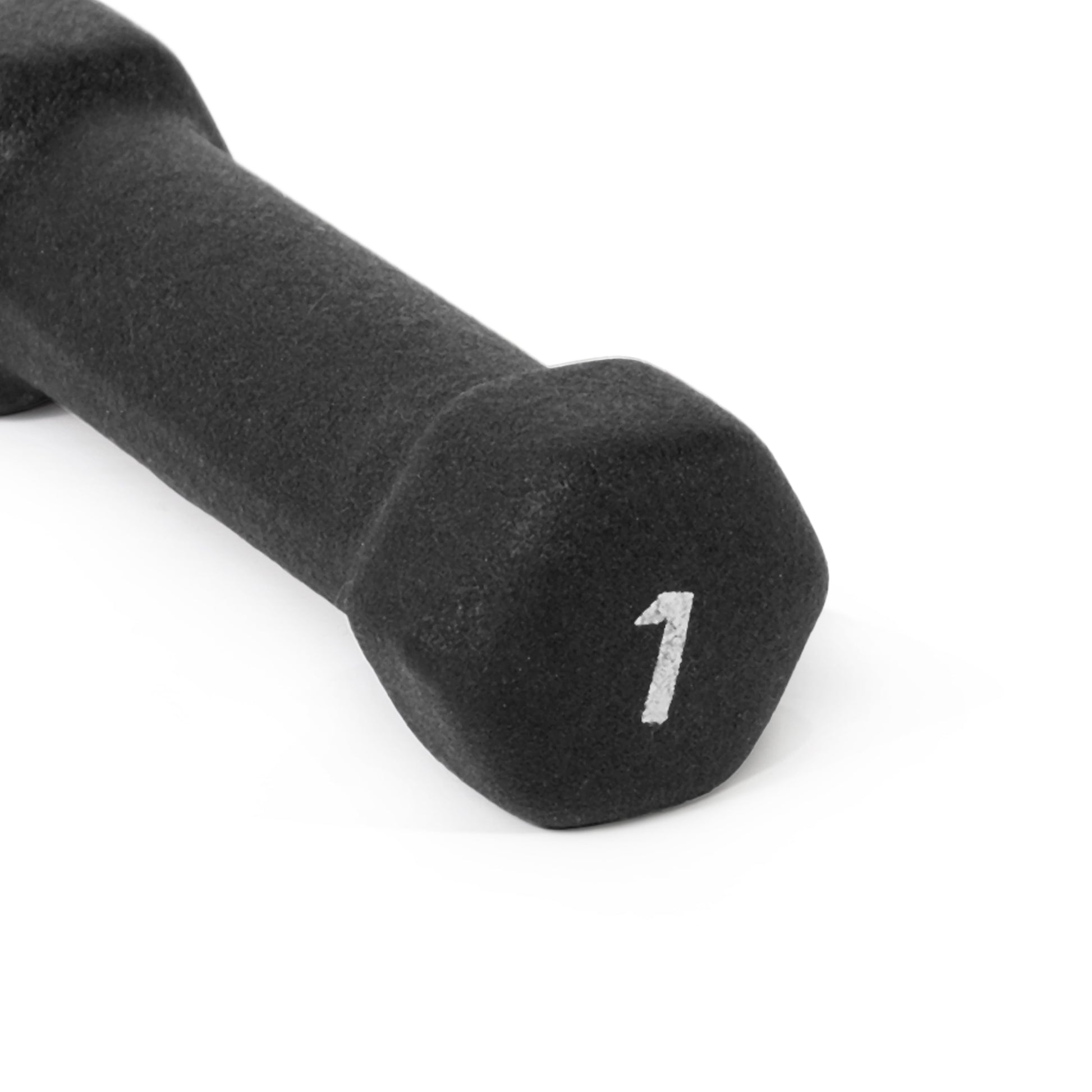 Barbell, 1Lb Black Neoprene Dumbbell, Single