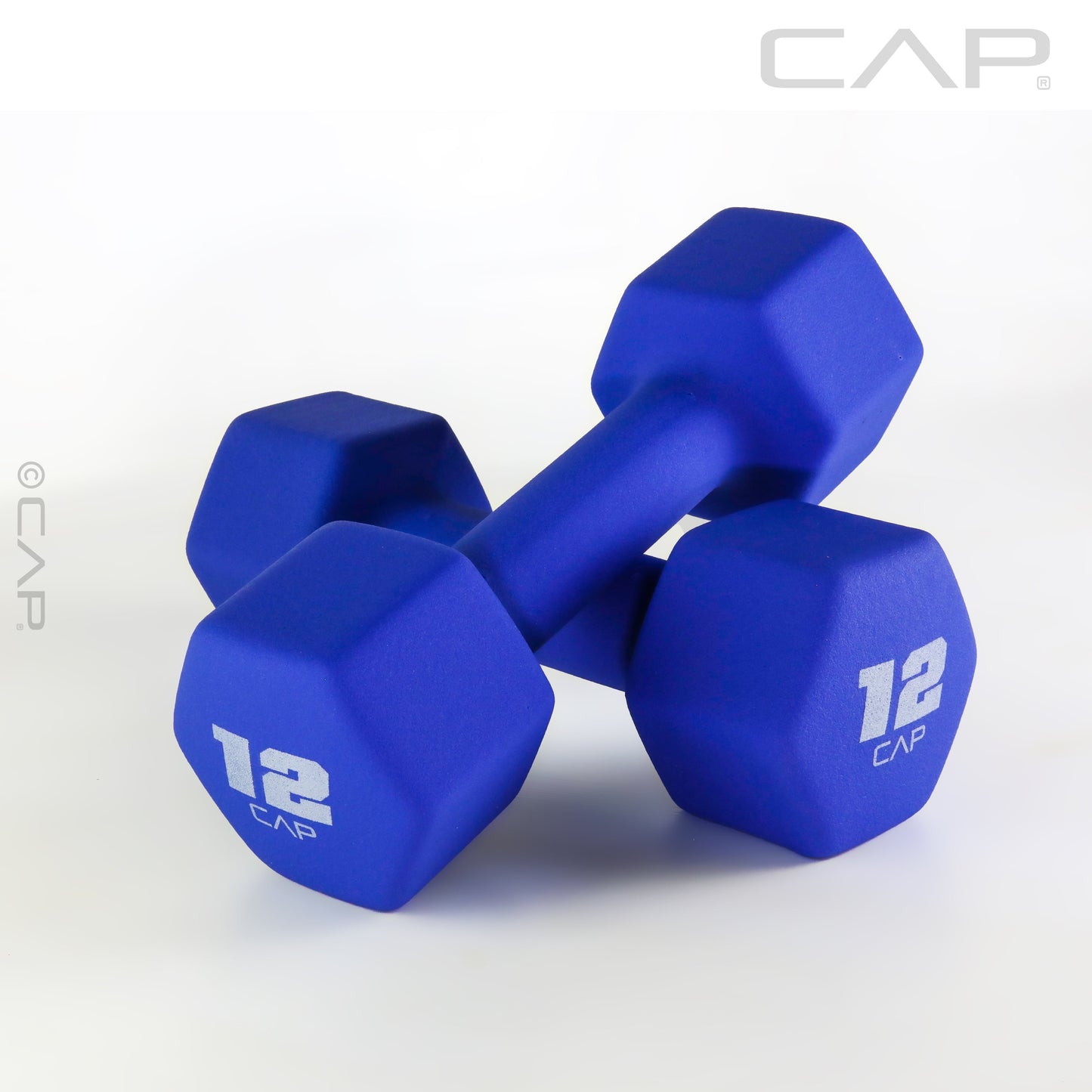 12Lb Neoprene Dumbbell, Blue, Single