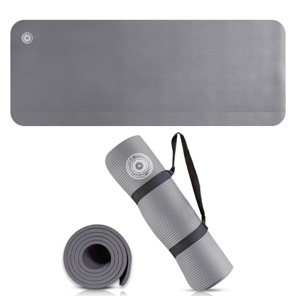 Yoga Mat with Carry Strap | Lightweight Yoga Mat for Pilates, Yoga | Free Ebook for Mat Workouts