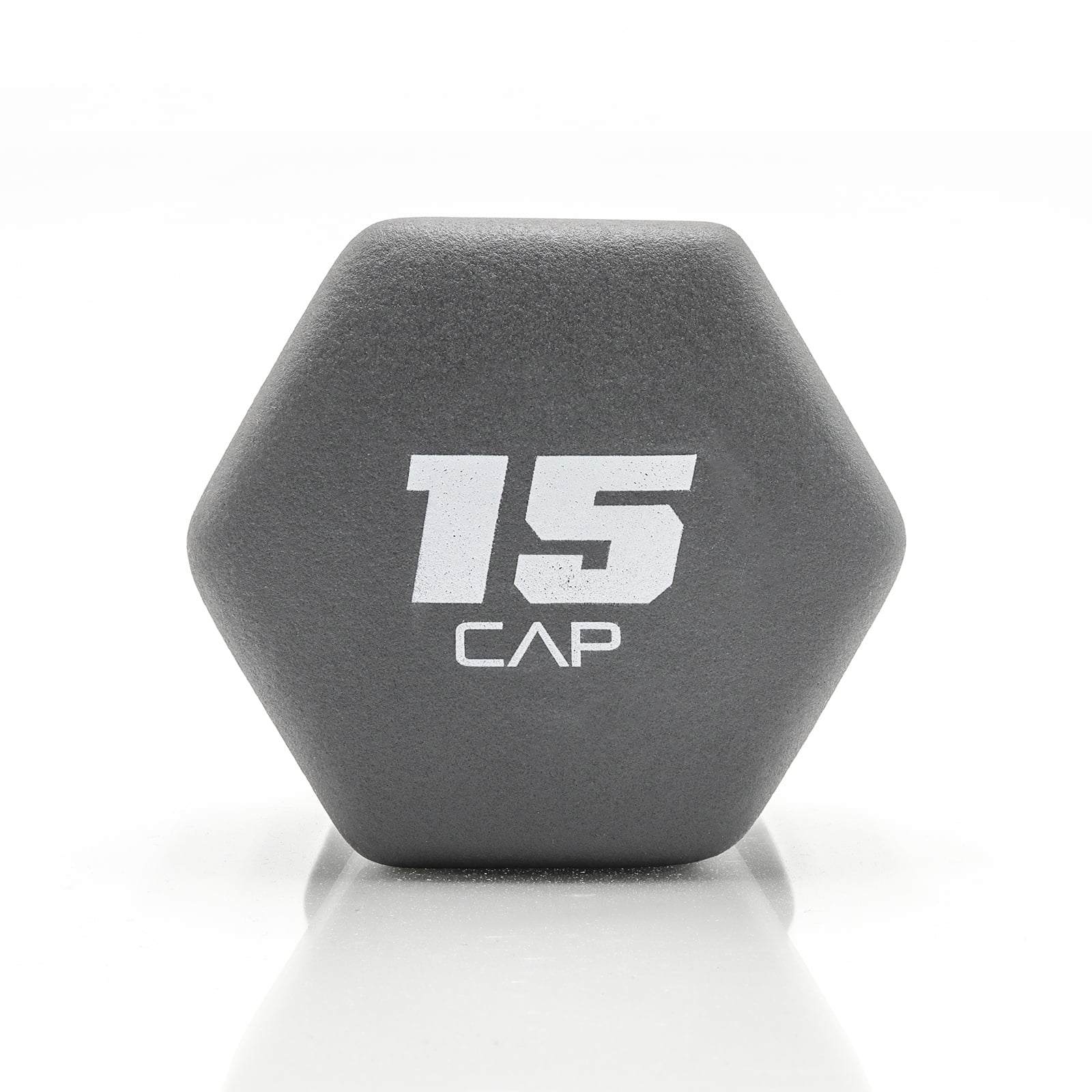 15Lb Neoprene Dumbbell, Cool Gray, Single