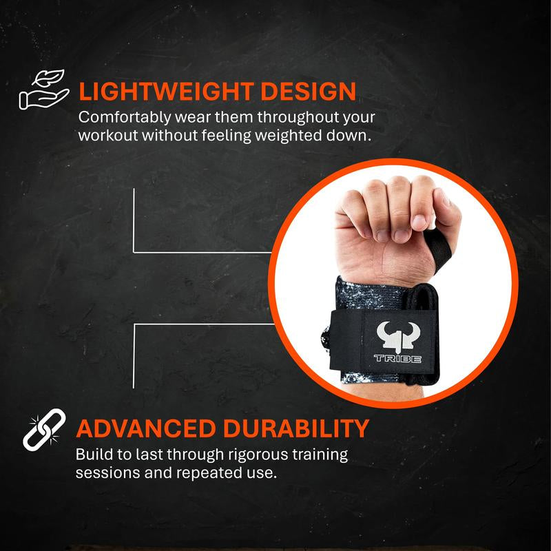 Heavy-Duty 2In1 Wrist Strap-Wraps for Weightlifting - Durable 18” Wrist Wraps for Gym Support and 13” Lifting Straps with Anti-Skid Silicone Grip - Perfect for Weightlifting, Powerlifting, and Strength Training.