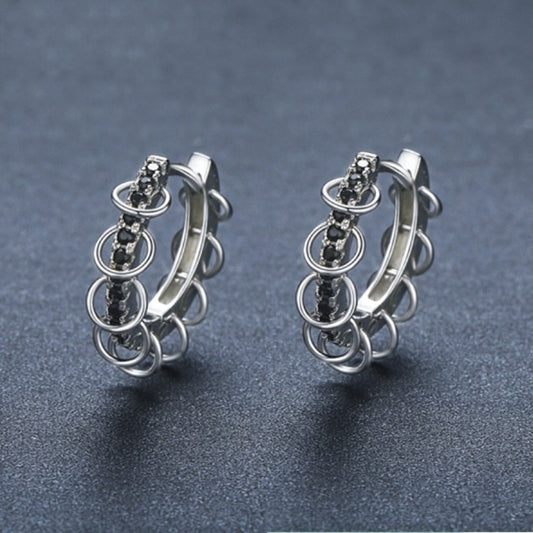 European And American Design Zircon Copper Ear Buckle Simple And Advanced