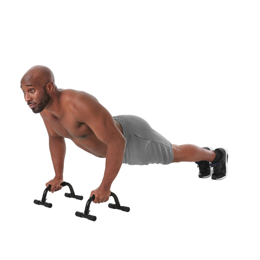 Sturdy Push-Up Bars, Pair, Black