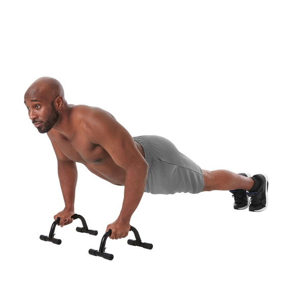 Sturdy Push-Up Bars, Pair, Black