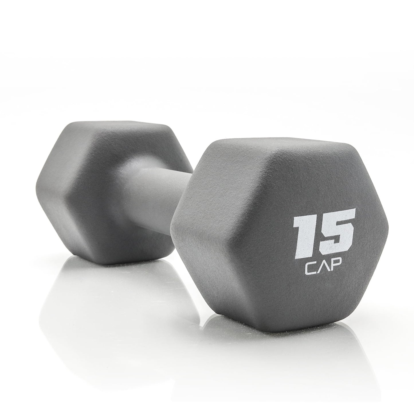 15Lb Neoprene Dumbbell, Cool Gray, Single