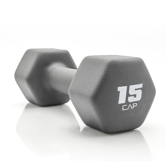 15Lb Neoprene Dumbbell, Cool Gray, Single