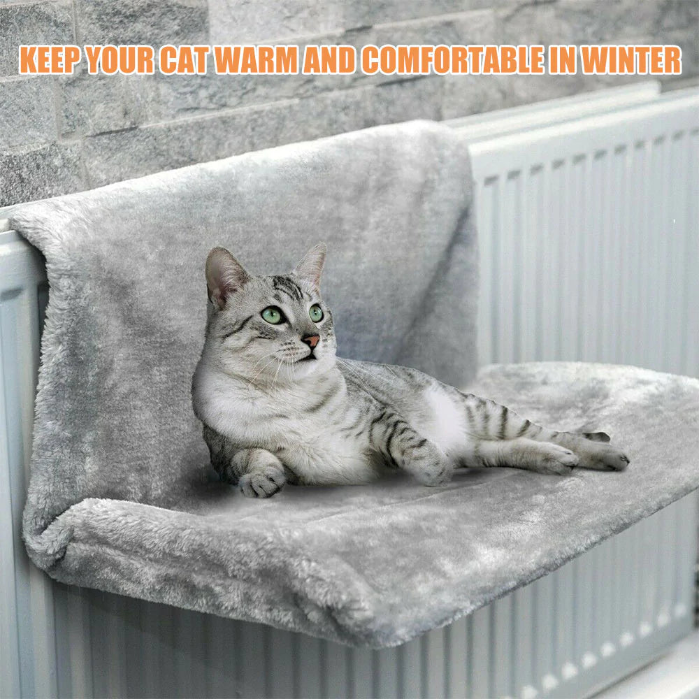 Cozy Cat Hanging Hammock Bed With Plush Comfort Radiator