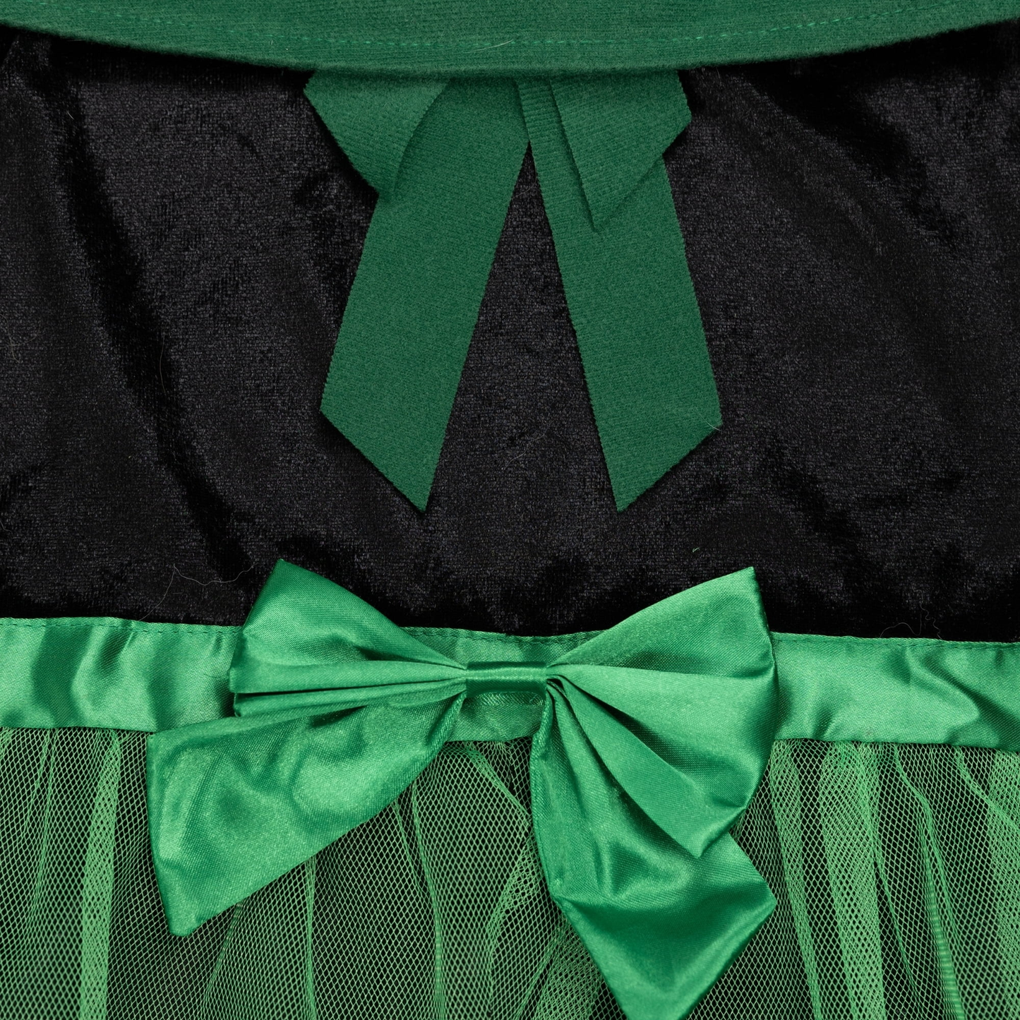 Halloween Bad Witch Costume for Dogs and Cats, Green and Black, Small