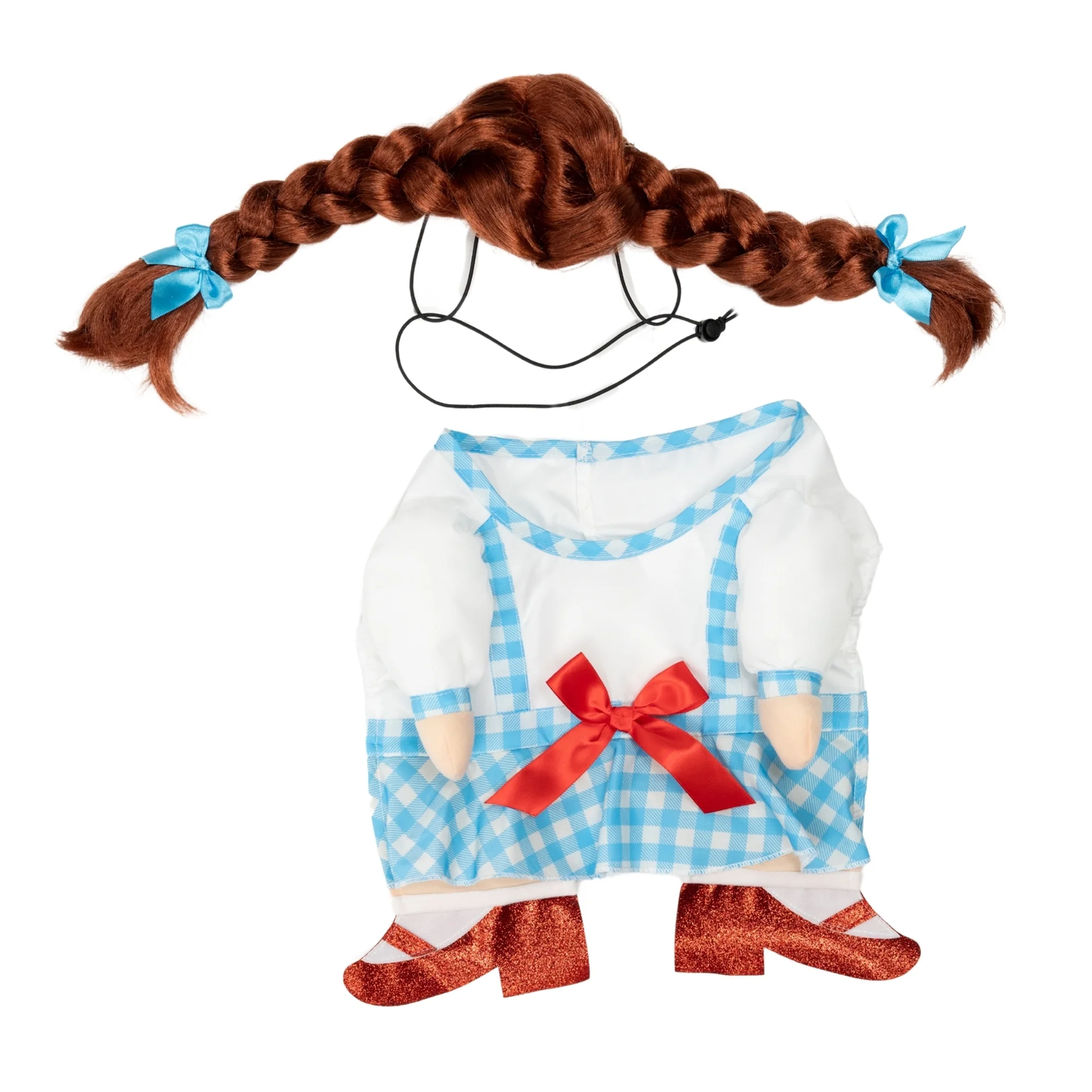 Halloween Gingham Girl Costume for Dogs, Blue and White, Medium