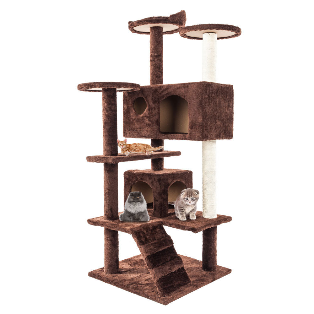 Cat Climbing Sisal Rope Tower For Cats With Stairs Durable