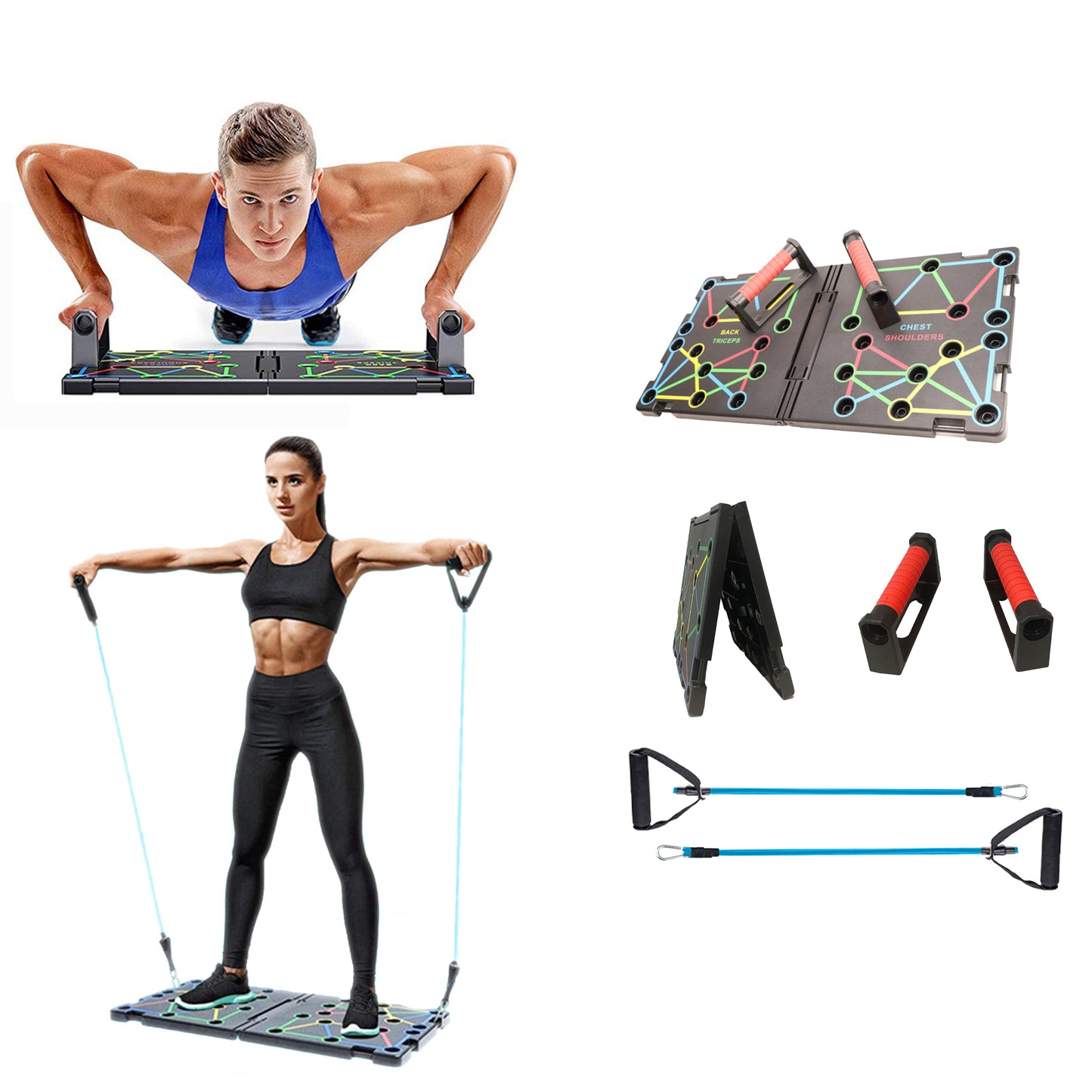 Push Up Board 9 In 1 Full Upper Body Strength At Home