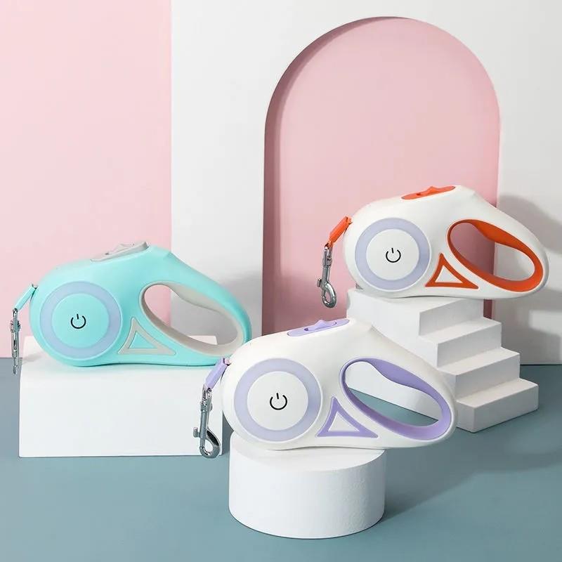 Automatic Retractable Lighting Dog Leash For Night Walks