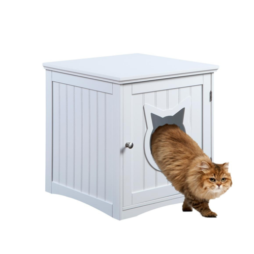 Smart Cat House Side Table Litter Box Enclosure For Cats