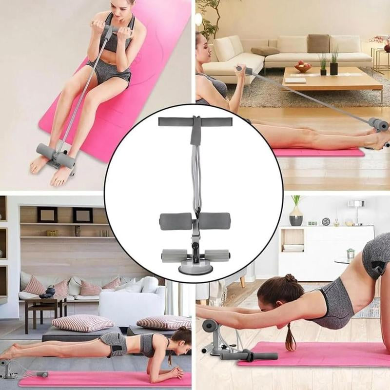 Home Workout Equipment, Abdominal Muscle Trainer, Portable Home Gym Fitness Gear, Dual Foot Locks with Resistance Bands