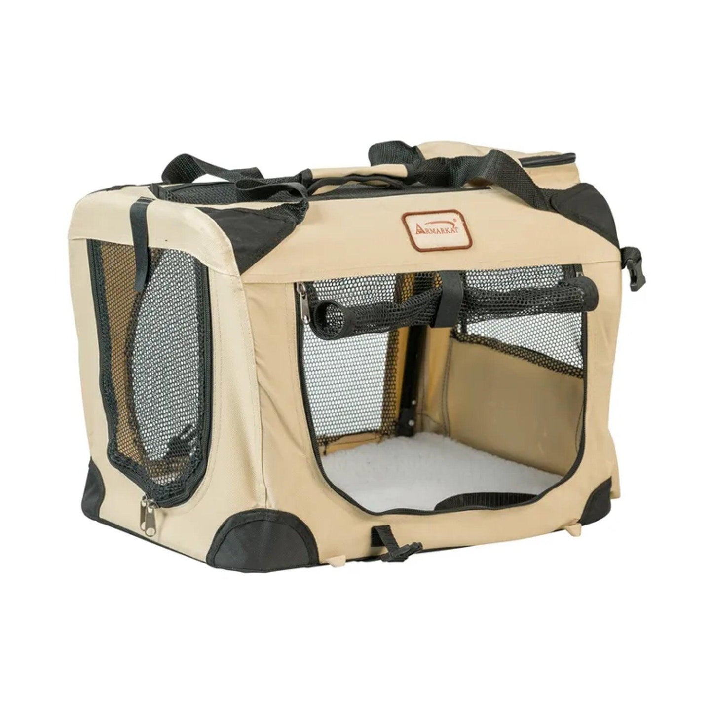Armarkat Folding Soft Dog Crate Travel Carrier For Dogs