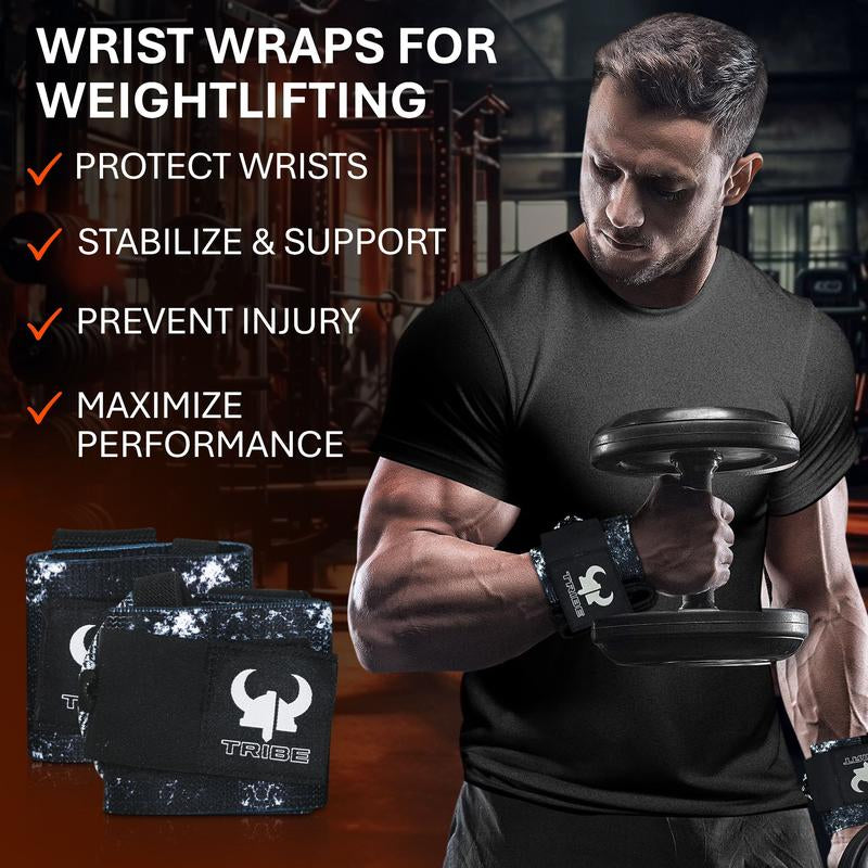 Heavy-Duty 2In1 Wrist Strap-Wraps for Weightlifting - Durable 18” Wrist Wraps for Gym Support and 13” Lifting Straps with Anti-Skid Silicone Grip - Perfect for Weightlifting, Powerlifting, and Strength Training.