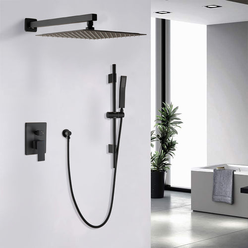 12 Inch Rain Shower Head System Wall Mounted Spa Shower