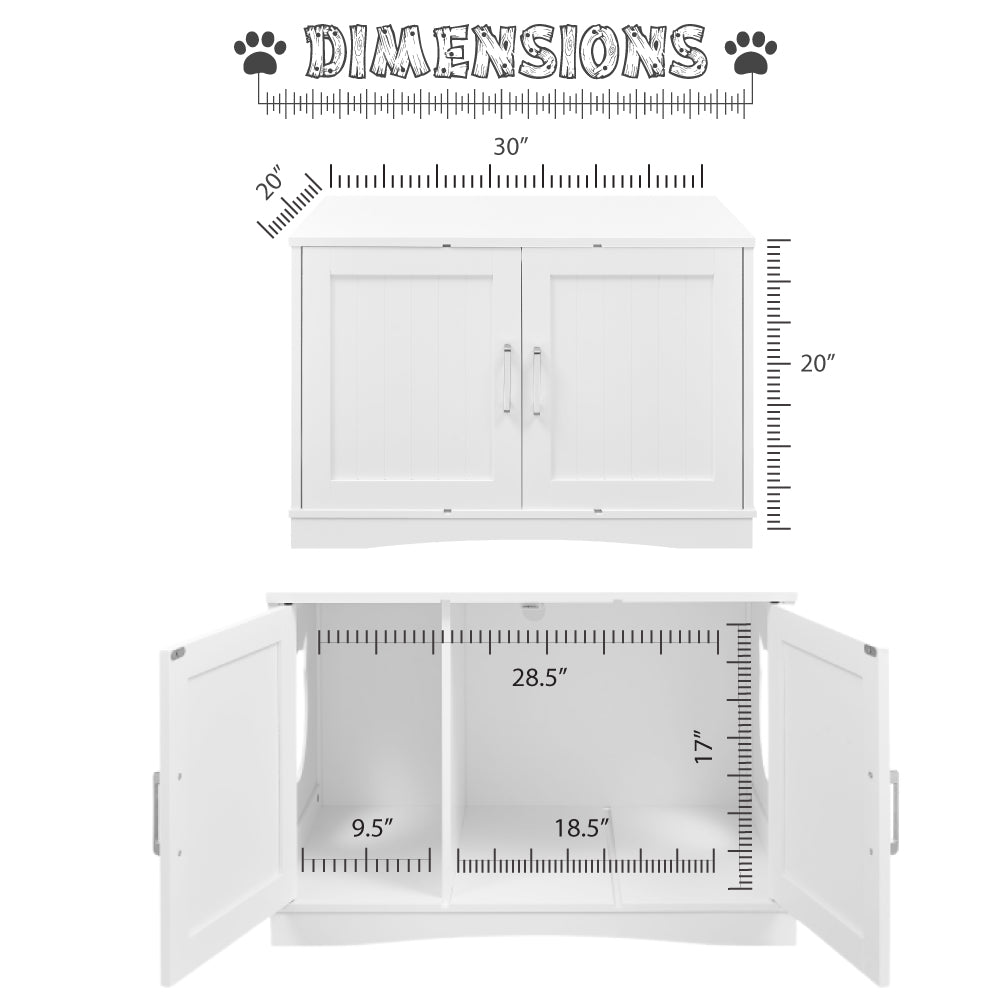 Cat Litter Box Enclosure Furniture for Cat Owners Odorless