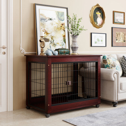 Durable Pet Dog Crate End Table Solid Wood For Pet Owners