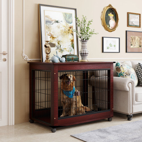 Durable Pet Dog Crate End Table Solid Wood For Pet Owners