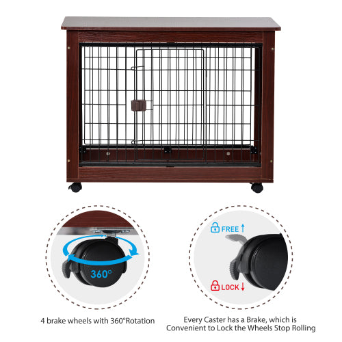 Durable Pet Dog Crate End Table Solid Wood For Pet Owners