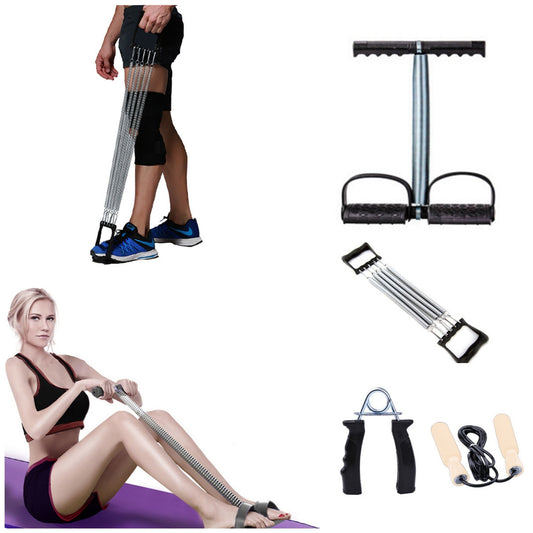 Portable 4 Piece Fitness Bundle Full Body Workout Kit Home