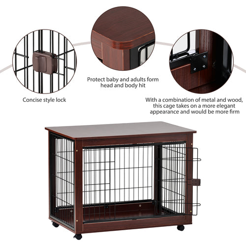 Durable Pet Dog Crate End Table Solid Wood For Pet Owners