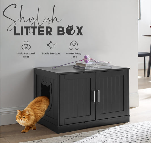 Cat Litter Box Enclosure Furniture for Cat Owners Odorless