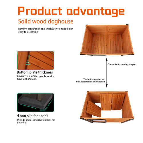 Dog House Outdoor and indoor wooden kennel