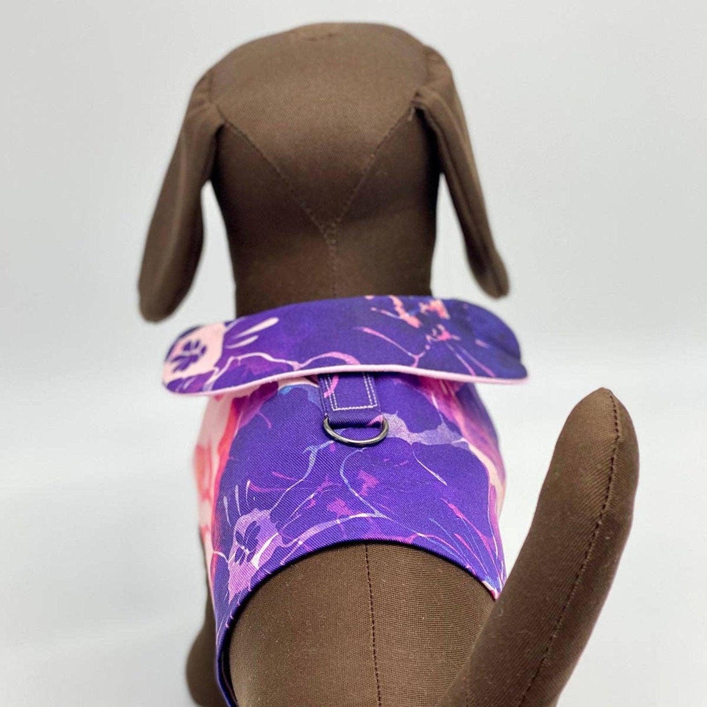DCNY Purple Hibiscus Adjustable Dog Harness Vest For Dogs