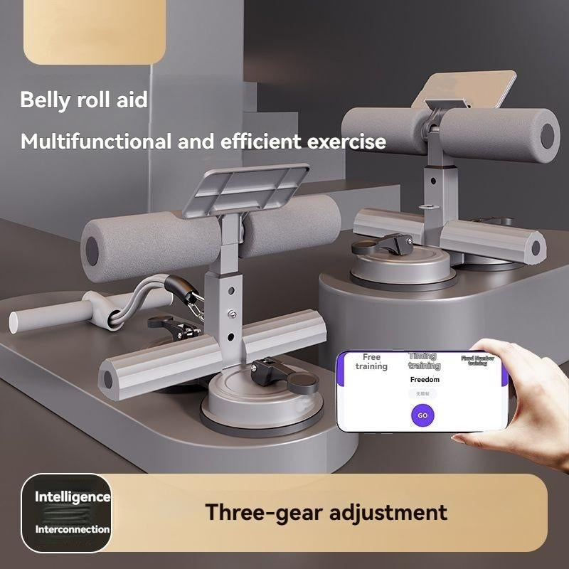 Home Workout Equipment, Abdominal Muscle Trainer, Portable Home Gym Fitness Gear, Dual Foot Locks with Resistance Bands