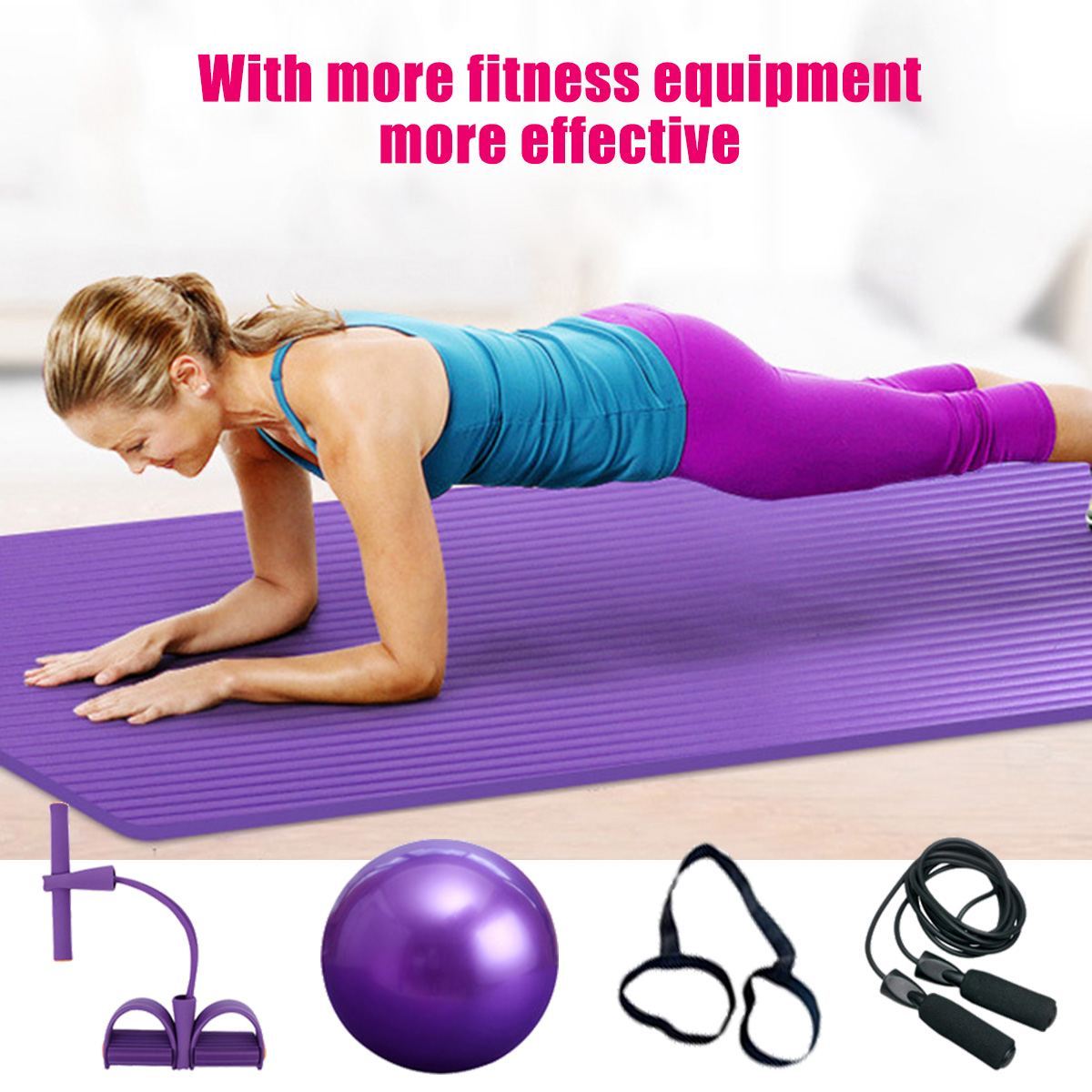 Deluxe Yoga Fitness 5-Piece Home Gym Set For Daily Workouts
