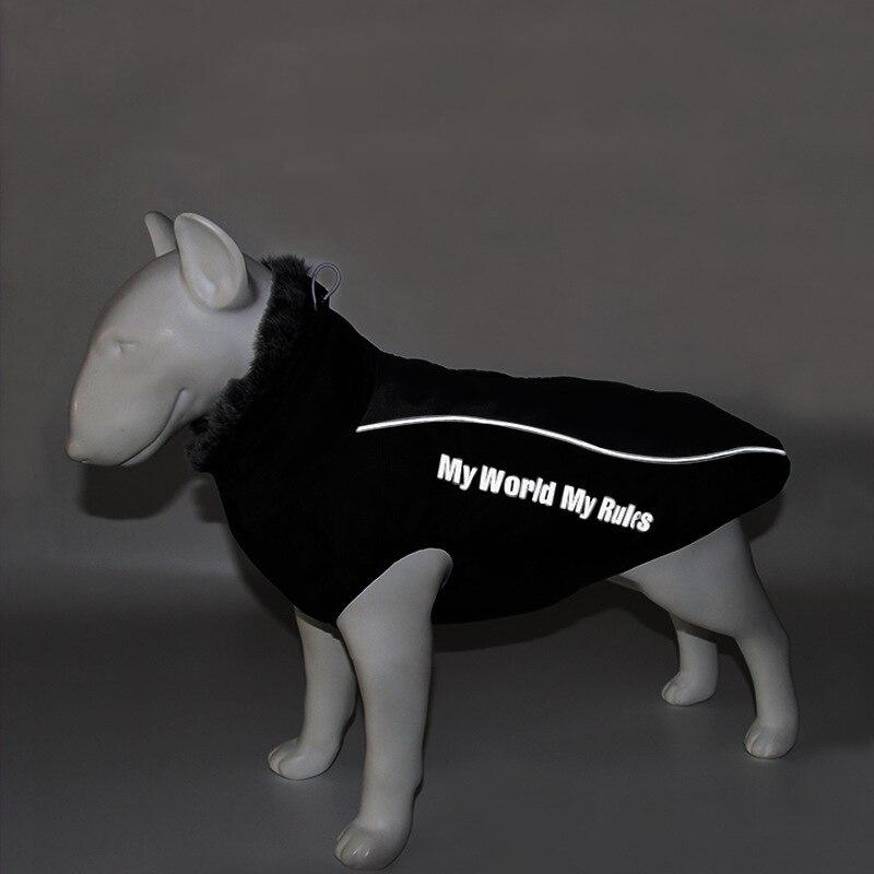 Thick Dog Coat Clothes Reflective Dogs Harness Clothes Vest Waterproof